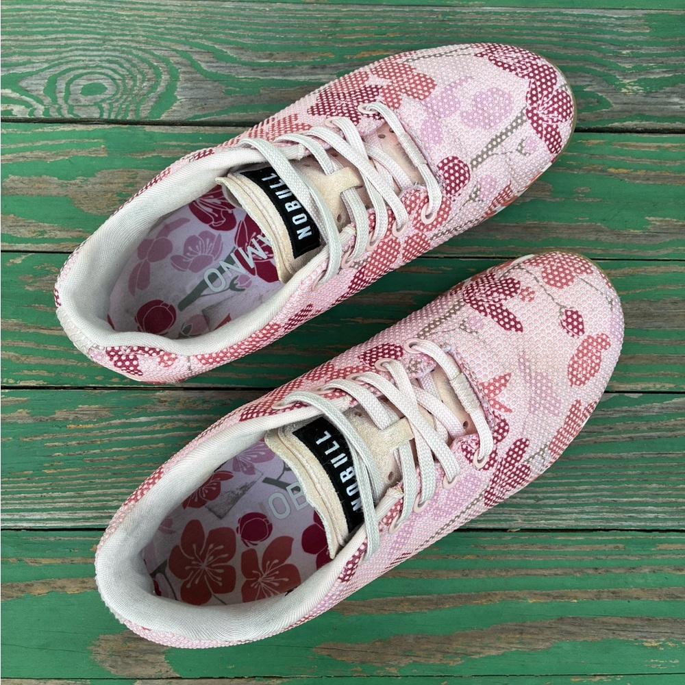 Nobull Cherry Blossom Womens Sz 8.5 Mens Sz 7 Pink Running Training Shoes - Picture 9 of 16